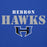 Close-up view of Hebron High School Hawks Royal Blue Premium Unisex Hoodie 017