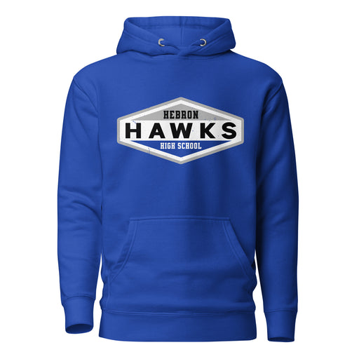 Hebron High School Hawks Royal Blue Premium Unisex Hoodie 009