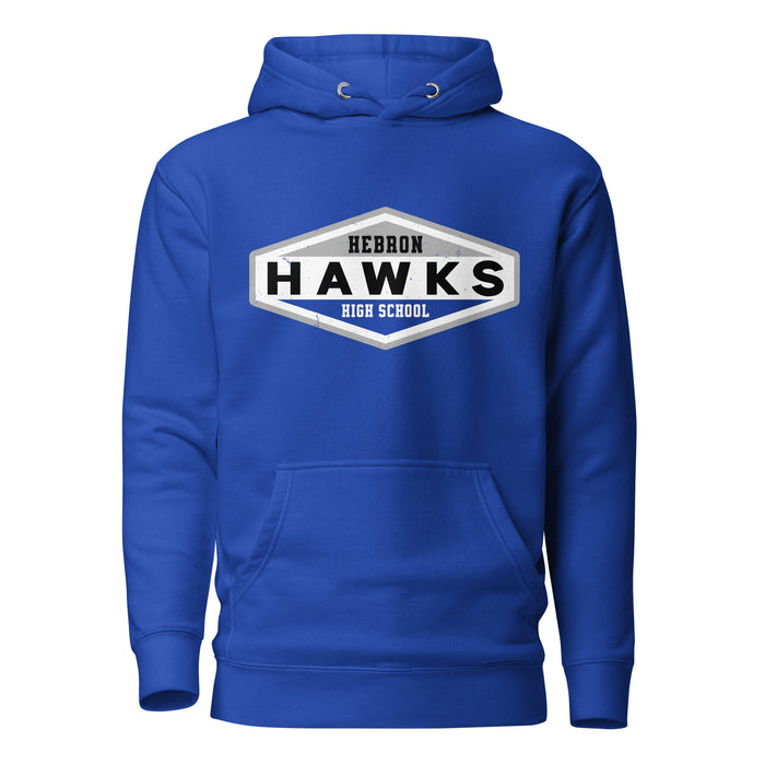 Hebron High School Hawks Royal Blue Premium Unisex Hoodie 009