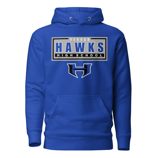 Hebron High School Hawks Royal Blue Premium Unisex Hoodie 049