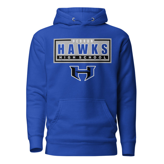 Hebron High School Hawks Royal Blue Premium Unisex Hoodie 049
