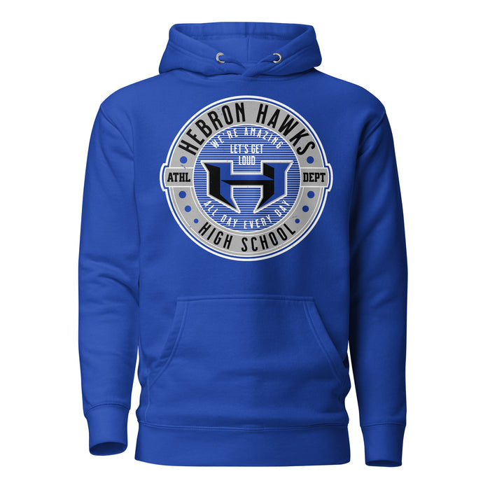 Hebron High School Hawks Royal Blue Premium Unisex Hoodie 224