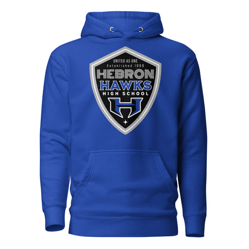 Hebron High School Hawks Royal Blue Premium Unisex Hoodie 225