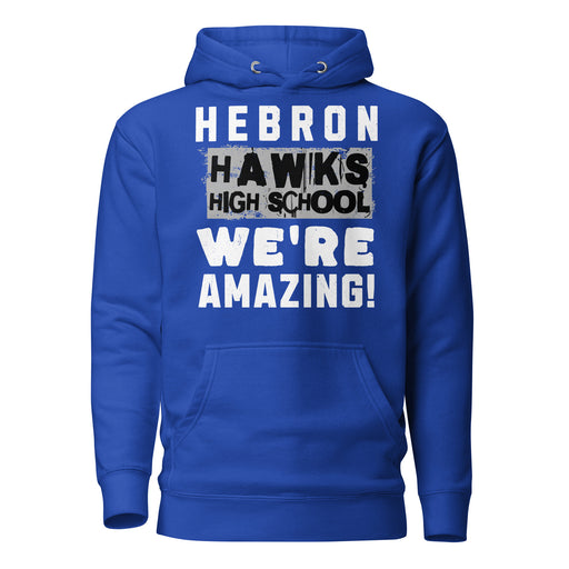 Hebron High School Hawks Royal Blue Premium Unisex Hoodie 231