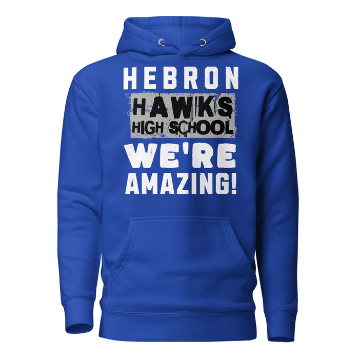 Hebron High School Hawks Royal Blue Premium Unisex Hoodie 231