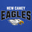 Close-up view of New Caney High School Eagles Royal Blue Premium Unisex Hoodie 234