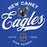 Close-up view of New Caney High School Eagles Royal Blue Premium Unisex Hoodie 226