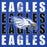 Close-up view of New Caney High School Eagles Royal Blue Premium Unisex Hoodie 233