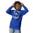 Woman wearing New Caney High School Eagles Royal Blue Premium Unisex Hoodie 228