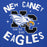 Close-up view of New Caney High School Eagles Royal Blue Premium Unisex Hoodie 228