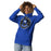 Woman wearing New Caney High School Eagles Royal Blue Premium Unisex Hoodie 215