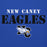 Close-up view of New Caney High School Eagles Royal Blue Premium Unisex Hoodie 017
