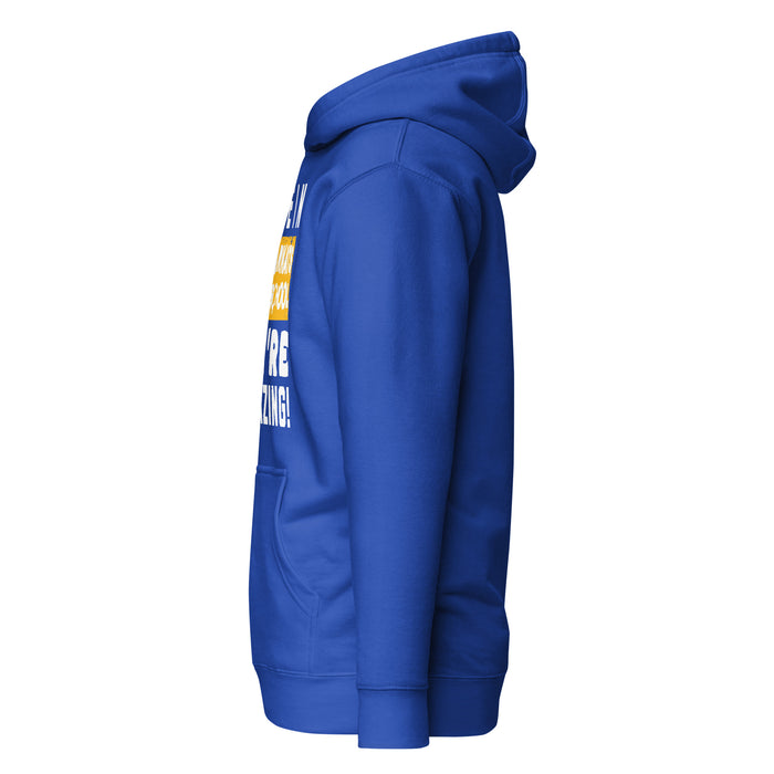 Side view of Klein High School Bearkats Royal Blue Premium Unisex Hoodie 231