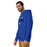 Man wearing New Caney High School Eagles Royal Blue Premium Unisex Hoodie 017