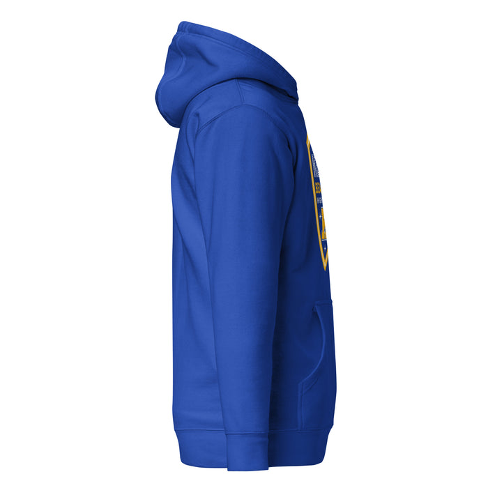 Side view of Klein High School Bearkats Royal Blue Premium Unisex Hoodie 225