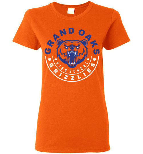 Grand Oaks High School Grizzlies Women's Orange T-shirts 19