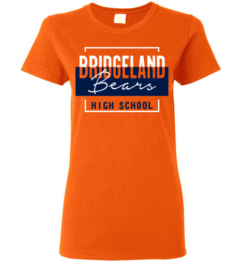 Bridgeland High School Bears Women's Orange T-shirt 05