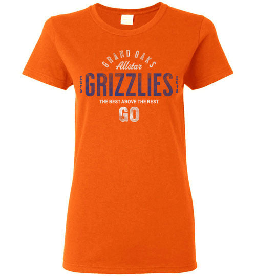 Grand Oaks High School Grizzlies Women's Orange T-shirts 40