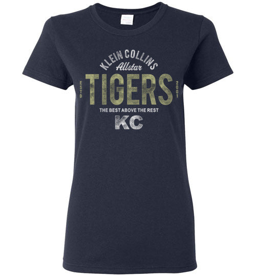 Klein Collins High School Tigers Navy Women's T-shirts 40