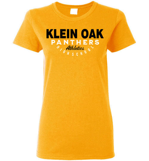 Klein Oak High School Panthers Women's Gold T-shirt 12