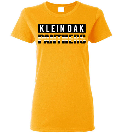 Klein Oak High School Panthers Women's Gold T-shirt 35