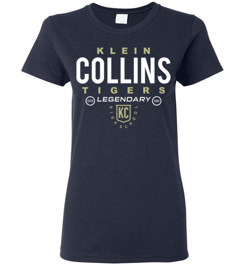 Klein Collins High School Tigers Navy Women's T-shirts 03