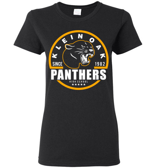 Klein Oak High School Panthers Women's Black T-shirt 04