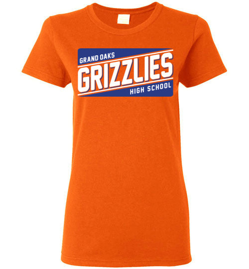 Grand Oaks High School Grizzlies Women's Orange T-shirts 84