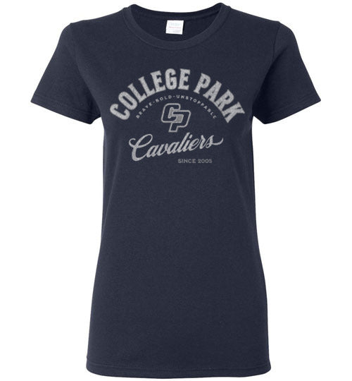 College Park High School Cavaliers Women's Navy T-shirt 201