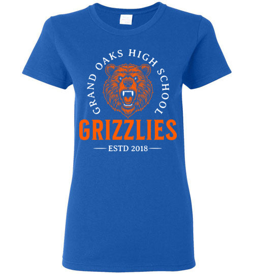 Grand Oaks High School Grizzlies Women's Royal T-shirt 18