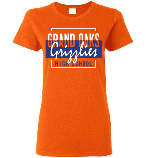 Grand Oaks High School Grizzlies Women's Orange T-shirts 05