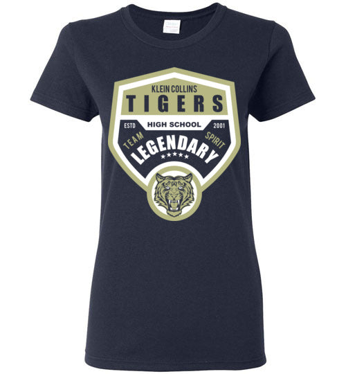 Klein Collins High School Tigers Navy Women's T-shirts 14