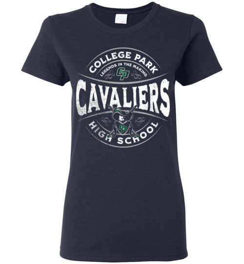 College Park High School Cavaliers Women's Navy T-shirt 220