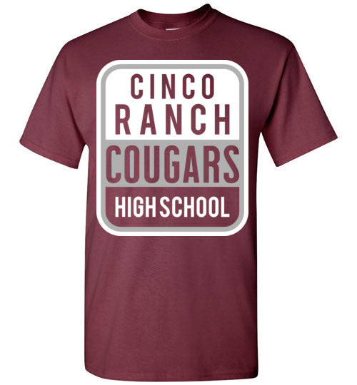 Cinco Ranch Cougars Maroon Unisex T-shirt 01