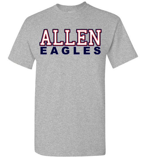 Allen High School Sports Grey Unisex T-shirt 10