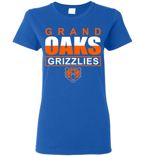 Grand Oaks High School Grizzlies Women's Royal T-shirt 29