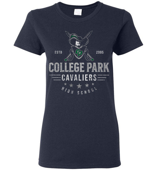 College Park High School Cavaliers Women's Navy T-shirt 206