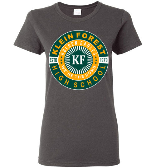 Klein Forest Golden Eagles Women's Charcoal T-shirt 30