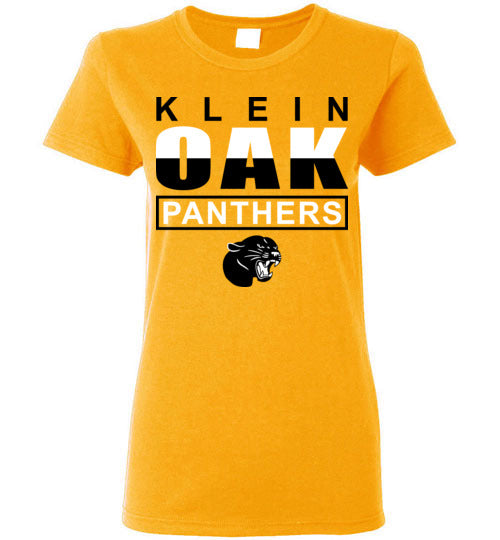 Klein Oak High School Panthers Women's Gold T-shirt 29