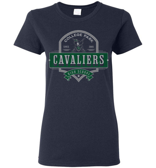 College Park High School Cavaliers Women's Navy T-shirt 223