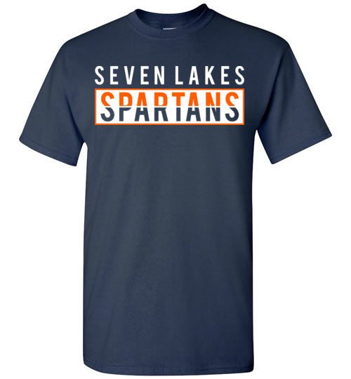 Seven Lakes High School Navy Unisex T-shirt 31