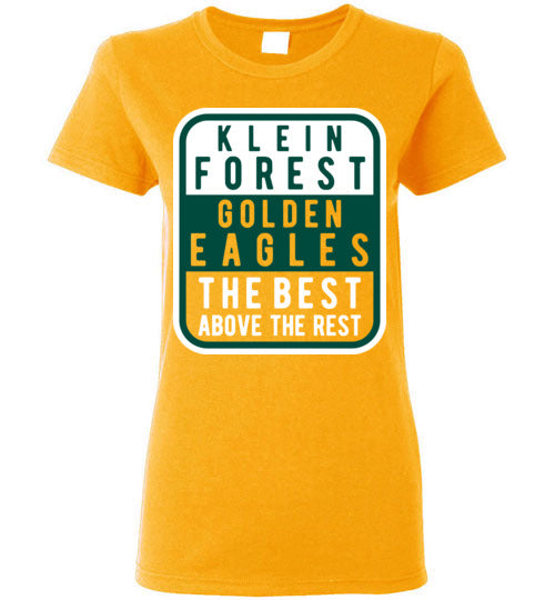 Klein Forest Golden Eagles Women's Gold T-shirt 01