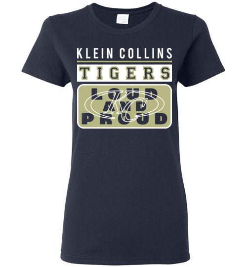 Klein Collins High School Tigers Navy Women's T-shirts 86