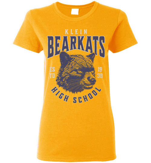 Klein High School Bearkats Women's Gold T-shirt 216