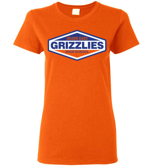 Grand Oaks High School Grizzlies Women's Orange T-shirts 09