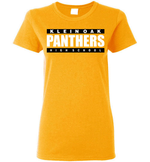 Klein Oak High School Panthers Women's Gold T-shirt 98