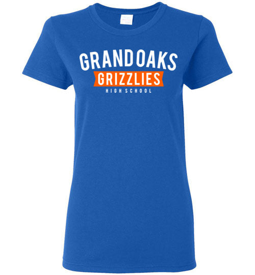 Grand Oaks High School Grizzlies Women's Royal T-shirt 21