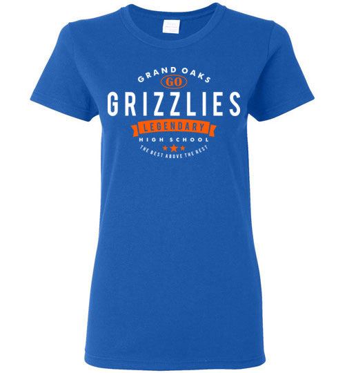 Grand Oaks High School Grizzlies Women's Royal T-shirt 44