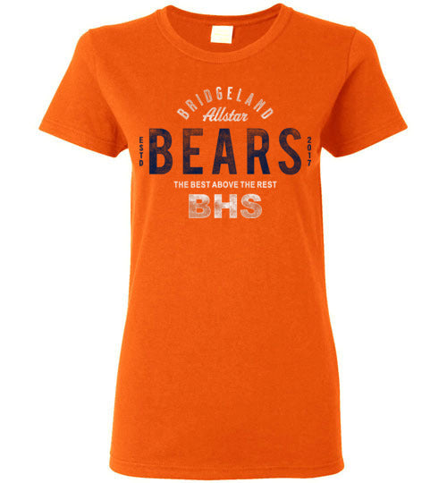 Bridgeland High School Bears Women's Orange T-shirt 40