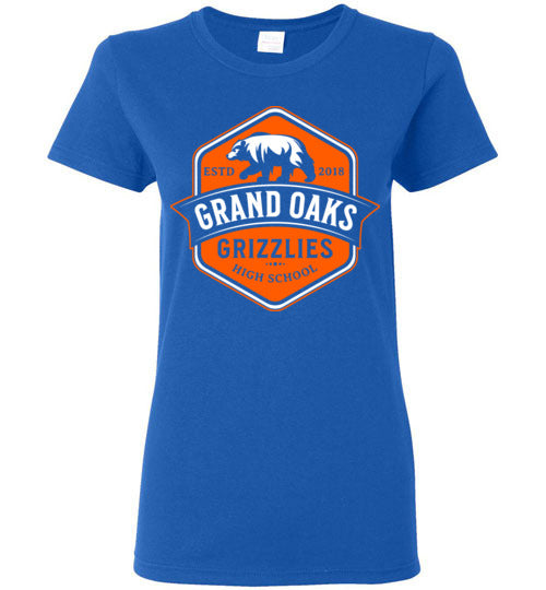 Grand Oaks High School Grizzlies Women's Royal T-shirt 16